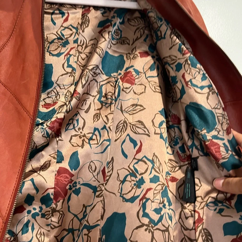 Sienna Studios Rust Leather Jacket Sz.‎ 10